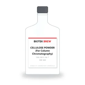 CELLULOSE POWDER (For Column Chromatography) - BioTek Brew laboratory chemical, CAS 9013-34-7, pack sizes 500 gm