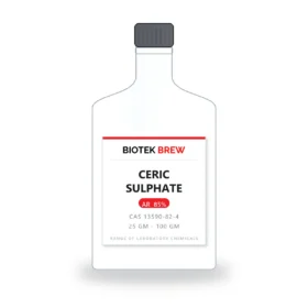 CERIC SULPHATE - BioTek Brew laboratory chemical, CAS 13590-82-4, pack sizes 25 gm - 100 gm