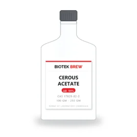 CEROUS ACETATE - BioTek Brew laboratory chemical, CAS 17829-82-2, pack sizes 100 gm - 250 gm