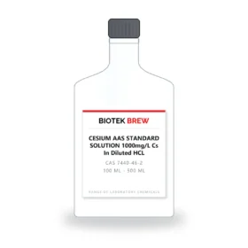 CESIUM AAS STANDARD SOLUTION 1000mg/L Cs In Diluted HCL - BioTek Brew laboratory chemical, CAS 7440-46-2