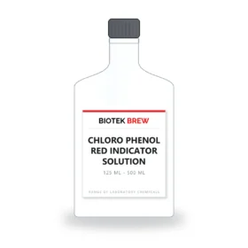 CHLORO PHENOL RED INDICATOR SOLUTION - BioTek Brew laboratory chemical, pack sizes 125 ml - 500 ml