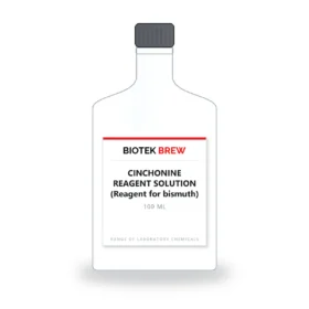 CINCHONINE REAGENT SOLUTION (Reagent for bismuth) - BioTek Brew laboratory chemical, pack sizes 100 ml