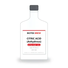 CITRIC ACID (Anhydrous) - BioTek Brew laboratory chemical, CAS 77-92-9, pack sizes 500 gm