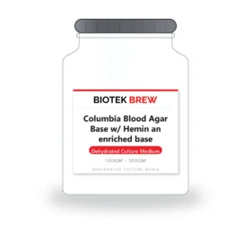 Columbia Blood Agar Base w/ Hemin an enriched base - BioTek Brew dehydrated culture medium, pack sizes 100gm - 500gm