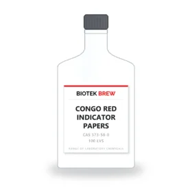 CONGO RED INDICATOR PAPERS - BioTek Brew laboratory chemical, CAS 573-58-0, pack sizes 100 lvs
