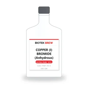 COPPER (I) BROMIDE (Anhydrous) - BioTek Brew laboratory chemical, CAS 7787-70-4, pack sizes 500 gm
