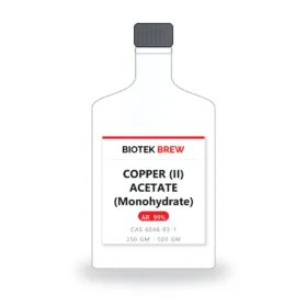 COPPER (II) ACETATE (Monohydrate) - BioTek Brew laboratory chemical, CAS 6046-93-1, pack sizes 250 gm - 500 gm