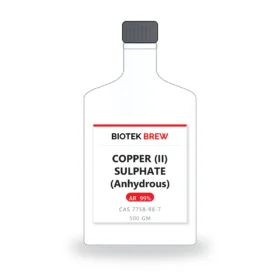 COPPER (II) SULPHATE (Anhydrous) - BioTek Brew laboratory chemical, CAS 7758-98-7, pack sizes 500 gm