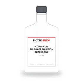 COPPER (II) SULPHATE SOLUTION N/10 (0.1N) - BioTek Brew laboratory chemical, pack sizes 500 ml