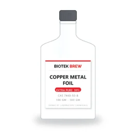 COPPER METAL FOIL - BioTek Brew laboratory chemical, CAS 7440-50-8, pack sizes 100 gm - 500 gm