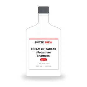 CREAM OF TARTAR (Potassium Bitartrate) - BioTek Brew laboratory chemical, CAS 868-14-4, pack sizes 500 gm - 500 gm