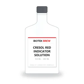 CRESOL RED INDICATOR SOLUTION - BioTek Brew laboratory chemical, pack sizes 125 ml - 500 ml
