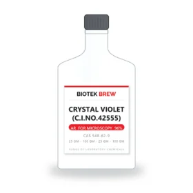 CRYSTAL VIOLET (C.I.NO.42555) - BioTek Brew laboratory chemical, CAS 548-62-9, pack sizes 25 gm - 100 gm - 25 gm - 100 gm