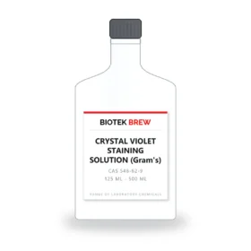 CRYSTAL VIOLET STAINING SOLUTION (Gram's) - BioTek Brew laboratory chemical, CAS 548-62-9, pack sizes 125 ml - 500 ml