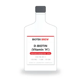D-BIOTIN (Vitamin 'H') - BioTek Brew laboratory chemical, CAS 58-85-5, pack sizes 100 mg - 1 gm - 10 gm