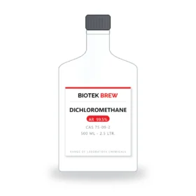 DICHLOROMETHANE - BioTek Brew laboratory chemical, CAS 75-09-2, pack sizes 500 ml - 2.5 Ltr.