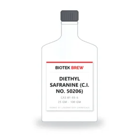 DIETHYL SAFRANINE (C.I. NO. 50206) - BioTek Brew laboratory chemical, CAS 81-93-6, pack sizes 25 gm - 100 gm