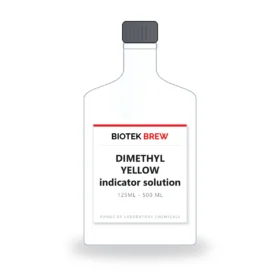 DIMETHYL YELLOW indicator solution - BioTek Brew laboratory chemical, pack sizes 125ml - 500 ml