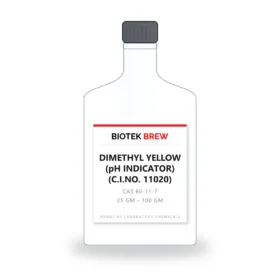 DIMETHYL YELLOW (pH INDICATOR) (C.I.NO. 11020) - BioTek Brew laboratory chemical, CAS 60-11-7, pack sizes 25 gm - 100 gm