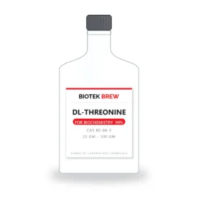 DL-THREONINE - BioTek Brew laboratory chemical, CAS 80-68-5, pack sizes 25 gm - 100 gm