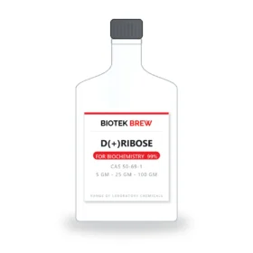 D(+)RIBOSE - BioTek Brew laboratory chemical, CAS 50-69-1, pack sizes 5 gm - 25 gm - 100 gm