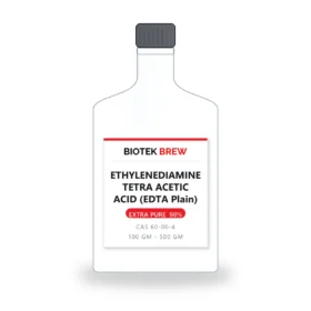 ETHYLENEDIAMINE TETRA ACETIC ACID (EDTA Plain) - BioTek Brew laboratory chemical, CAS 60-00-4, pack sizes 100 gm - 500 gm