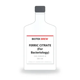 FERRIC CITRATE (For Bacteriology) - BioTek Brew laboratory chemical, CAS 2338-05-8, pack sizes 500 gm