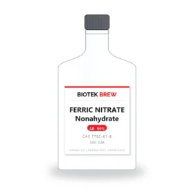 FERRIC NITRATE Nonahydrate - BioTek Brew laboratory chemical, CAS 7782-61-8, pack sizes 500 gm