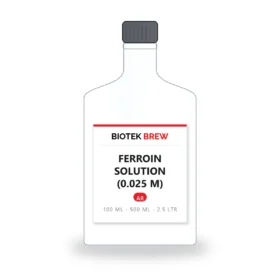 FERROIN SOLUTION (0.025 M) - BioTek Brew laboratory chemical, pack sizes 100 ml - 500 ml - 2.5 Ltr