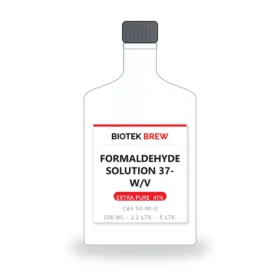 FORMALDEHYDE SOLUTION 37- W/V - BioTek Brew laboratory chemical, CAS 50-00-0, pack sizes 500 ml - 2.5 Ltr. - 5 Ltr.