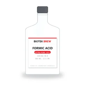 FORMIC ACID - BioTek Brew laboratory chemical, CAS 64-18-6, pack sizes 500 ml - 2.5 Ltr.