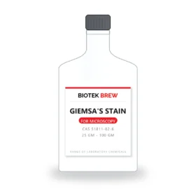 GIEMSA'S STAIN - BioTek Brew laboratory chemical, CAS 51811-82-6, pack sizes 25 gm - 100 gm