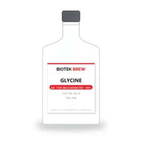 GLYCINE - BioTek Brew laboratory chemical, CAS 56-40-6, pack sizes 500 gm