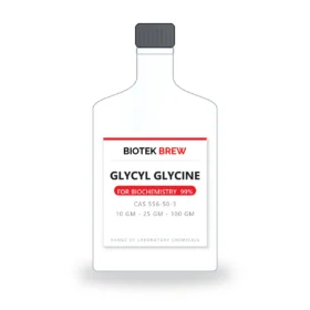 GLYCYL GLYCINE - BioTek Brew laboratory chemical, CAS 556-50-3, pack sizes 10 gm - 25 gm - 100 gm