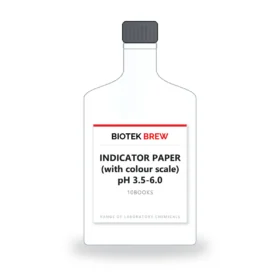 INDICATOR PAPER (with colour scale) pH 3.5-6.0 - BioTek Brew laboratory chemical, pack sizes 10Books