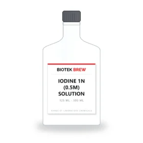 IODINE 1N (0.5M) SOLUTION - BioTek Brew laboratory chemical, pack sizes 125 ml - 500 ml