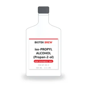 iso-PROPYL ALCOHOL (Propan-2-ol) - BioTek Brew laboratory chemical, CAS 67-63-0, pack sizes 500 ml - 2.5 Ltr.