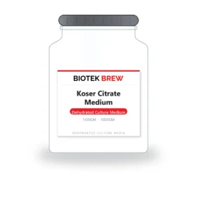 Koser Citrate Medium - BioTek Brew dehydrated culture medium, pack sizes 100gm - 500gm