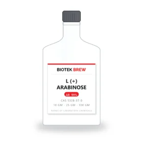 L (+) ARABINOSE - BioTek Brew laboratory chemical, CAS 5328-37-0, pack sizes 10 gm - 25 gm - 100 gm