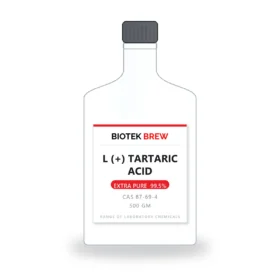 L (+) TARTARIC ACID - BioTek Brew laboratory chemical, CAS 87-69-4, pack sizes 500 gm