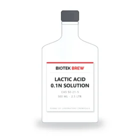 LACTIC ACID 0.1N SOLUTION - BioTek Brew laboratory chemical, CAS 50-21-5, pack sizes 500 ml - 2.5 Ltr.