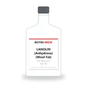 LANOLIN (Anhydrous) (Wool Fat) - BioTek Brew laboratory chemical, CAS 8006-54-0, pack sizes 500 gm
