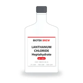 LANTHANUM CHLORIDE Heptahydrate - BioTek Brew laboratory chemical, CAS 10025-84-0, pack sizes 25 gm - 100 gm - 500 gm