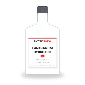 LANTHANUM HYDROXIDE - BioTek Brew laboratory chemical, CAS 14507-19-8, pack sizes 25 gm - 100 gm