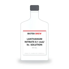 LANTHANUM NITRATE 0.1 mol/ ltr. SOLUTION - BioTek Brew laboratory chemical, pack sizes 500 ml