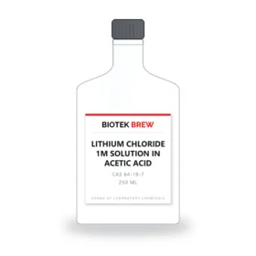 LITHIUM CHLORIDE 1M SOLUTION IN ACETIC ACID - BioTek Brew laboratory chemical, CAS 64-19-7, pack sizes 250 ml