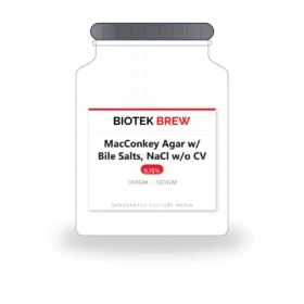 MacConkey Agar w/ Bile Salts, NaCl w/o CV - BioTek Brew dehydrated culture medium, pack sizes 100gm - 500gm