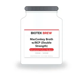 MacConkey Broth w/BCP (Double Strength) - BioTek Brew dehydrated culture medium, pack sizes 100gm - 500gm
