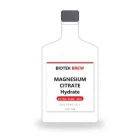 MAGNESIUM CITRATE Hydrate - BioTek Brew laboratory chemical, CAS 3344-18-1, pack sizes 500 gm