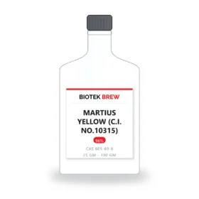 MARTIUS YELLOW (C.I. NO.10315) - BioTek Brew laboratory chemical, CAS 605-69-6, pack sizes 25 gm - 100 gm